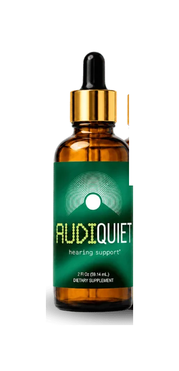 AudiQuiet hearing support supplement: a single 2 fl oz dropper bottle for daily use